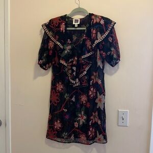 Sui by anna sui floral embroidered dress